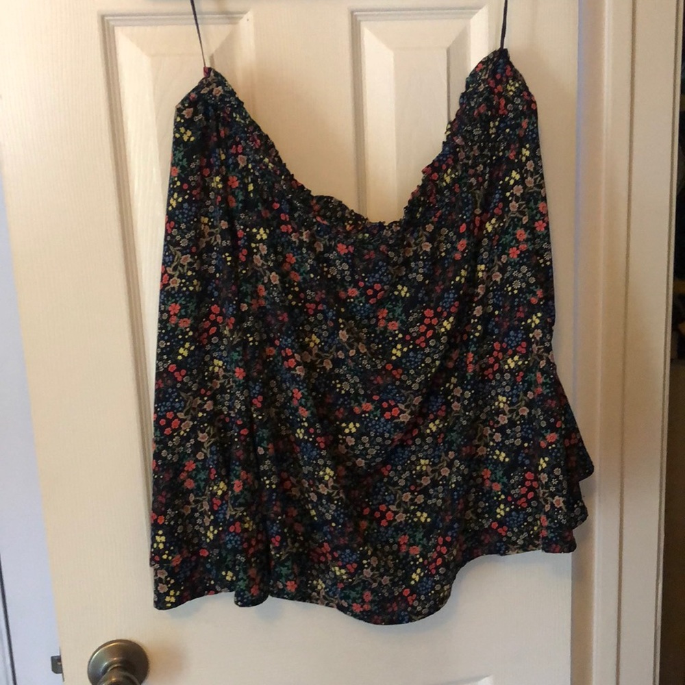 Lucky brand floral off the shoulder top